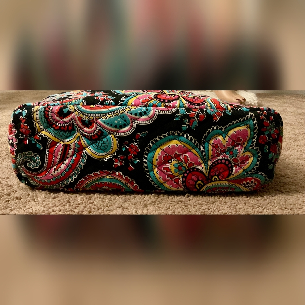 Vera Bradley Retired Parisian Paisley Quilted Tote / Shoulder Bag - Picture 3 of 7